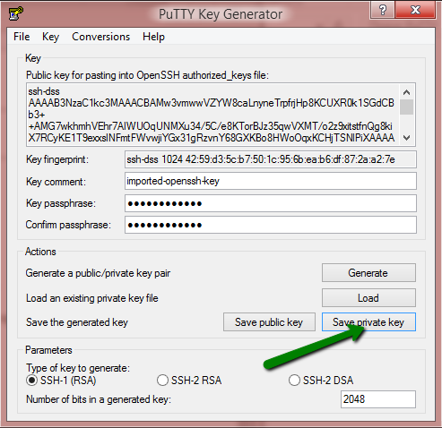 putty ssh public key